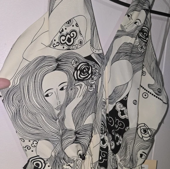 Smak Parlour Psychedelic Goddess Print Maxi Dress. Women's small - Picture 6 of 12